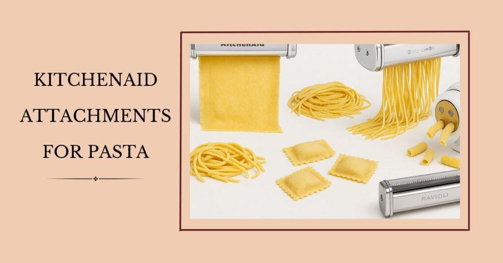 Different pasta collage created with KitchenAid attachments for pasta