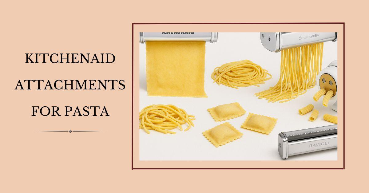 Different pasta collage created with KitchenAid attachments for pasta