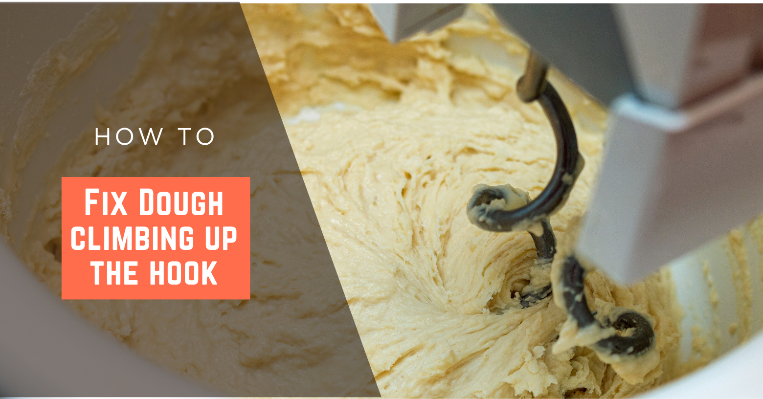 a mixer kneading dough