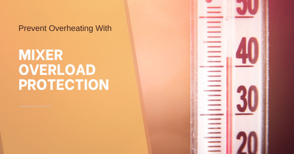 thermometer with text mixer overload protection