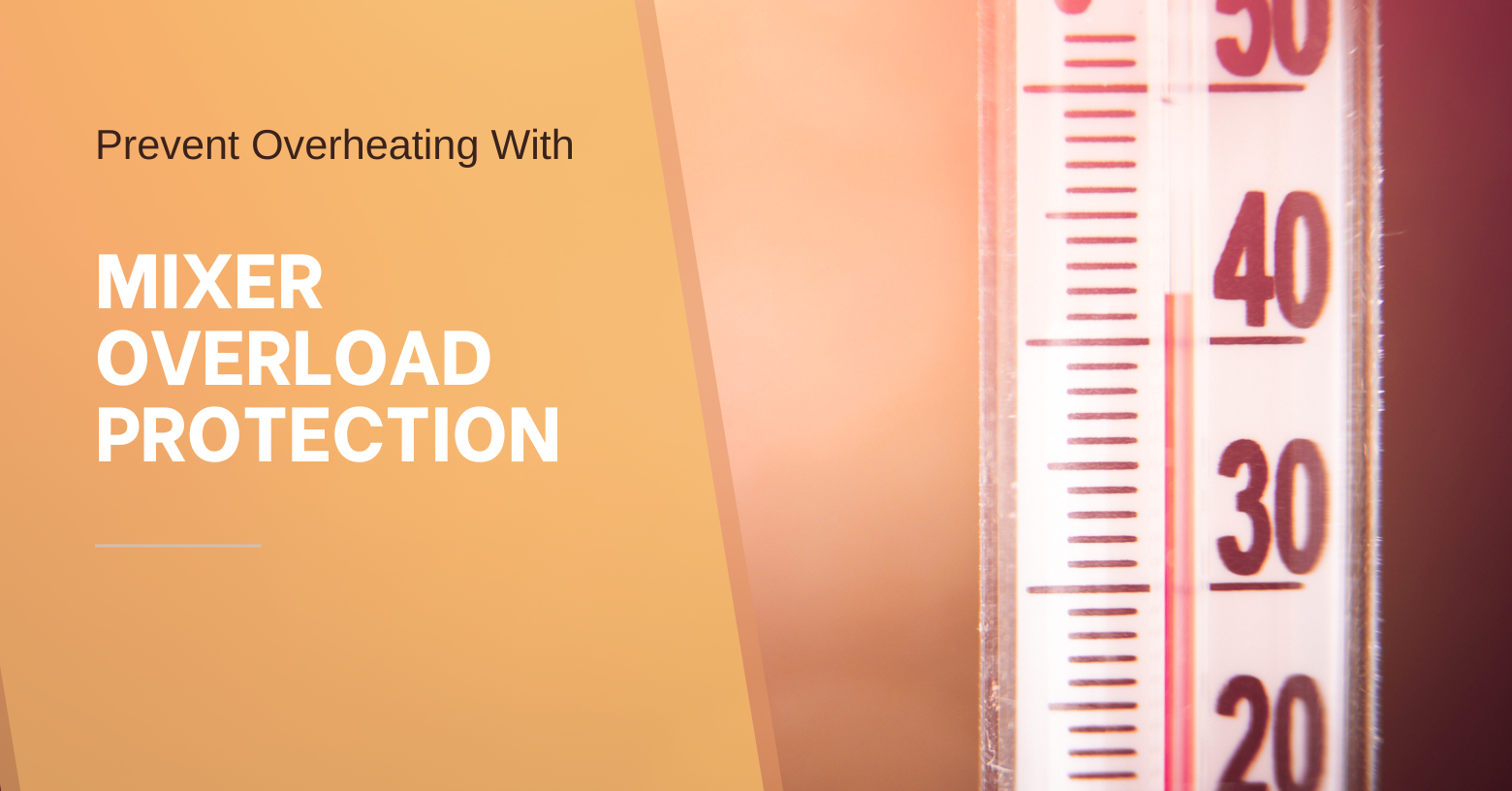 thermometer with text mixer overload protection